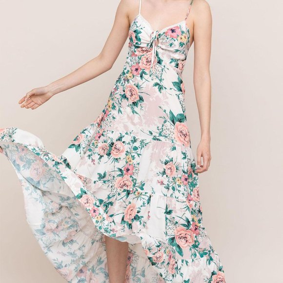 Yumi Kim Dresses & Skirts - Yumi Kim Key West Maxi Ivory Floral Dress Roses Lg
